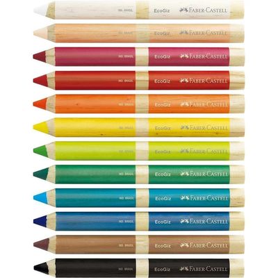 Giz De Cera Eco Giz Com 12 Cores Faber-castell