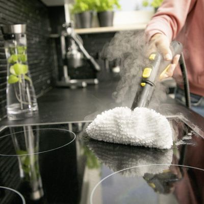 5 Panos de Algodão para Limpadoras a Vapor Karcher Bocal com Cerdas