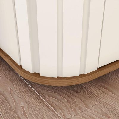 Guarda Roupa Casal Premium 6 Portas 6 Gavetas Pes Inclusos Off White Com Nature