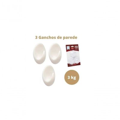 Kit 3 Ganchos De Parede Adesivo - Clink