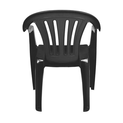 Kit 4 Cadeiras Poltrona Plástica Empilhavel Reforçada 182kg Mor