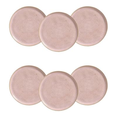 Conjunto de Pratos Rasos Bio Litchi 27,5cm 6 Peças Porto Brasil Rosa