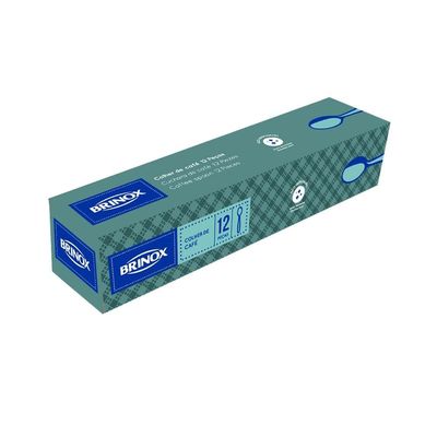 Conjunto de Colheres de Café Lyon 12 Peças com Friso Polido Aço Inox Brinox Inox