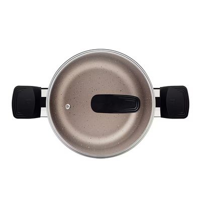 Caçarola Milazzo 24cm Alumínio Antiaderente Starflon Max Soft-touch Amêndoa Tramontina Bege