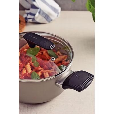 Caçarola Milazzo 24cm Alumínio Antiaderente Starflon Max Soft-touch Amêndoa Tramontina Bege