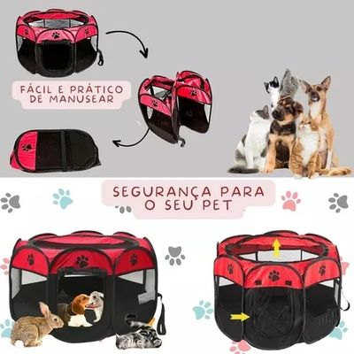 Cercado Pet Dobrável Cercadinho Cachorro Cães Porte Pequeno