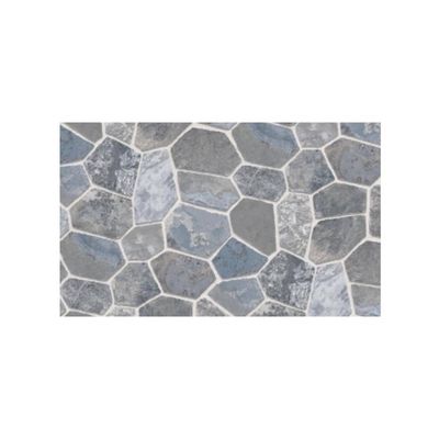 Papel de Parede Adesivado 45cm x 05 Metros PVC Pedras Cinzas
