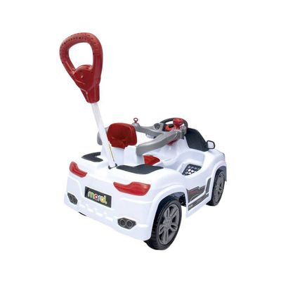 Carrinho de Passeio Infantil BM Car Branco Alça de Segurança