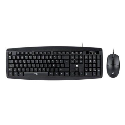 Kit Teclado ABNT2 e Mouse Ergonômico Com Fio Preto EAK030