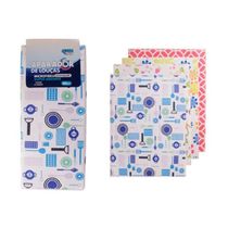 Kit 06 Toalha Aparador Louças Microfibra Estampada 38cmx50cm