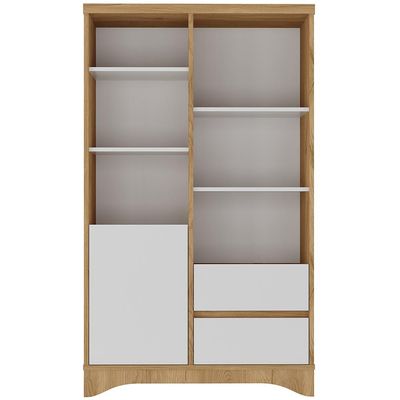 Estante Para Escritório Organizadora com 06 Nichos Athos A02 - Olmo Branco - Lyam Decor