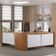 Mesa Para Escritório em L 180x190cm 2 Portas e 3 Gavetas Unik A02 Freijó Branco - Lyam Decor