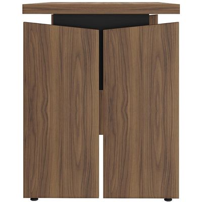 Mesa Para Escritório Home Office 125cm Unik A02 Nogal Preto - Lyam Decor