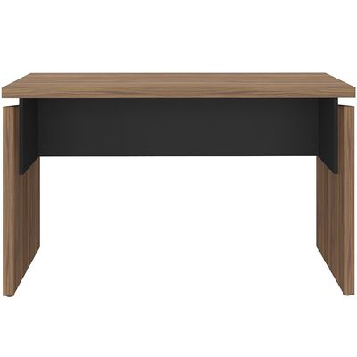 Mesa Para Escritório Home Office 125cm Unik A02 Nogal Preto - Lyam Decor