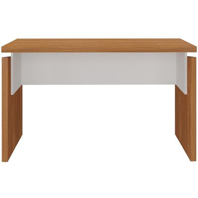 Mesa Para Escritório Home Office 145cm Unik A02 Freijó Branco - Lyam Decor