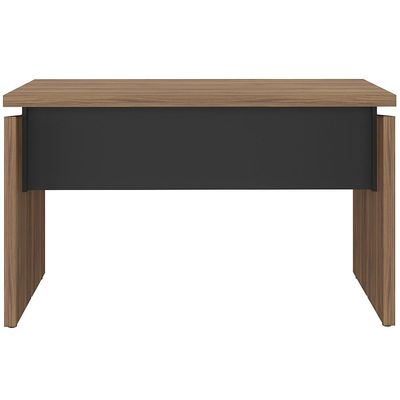 Mesa Para Escritório Home Office 145cm Unik A02 Nogal Preto - Lyam Decor
