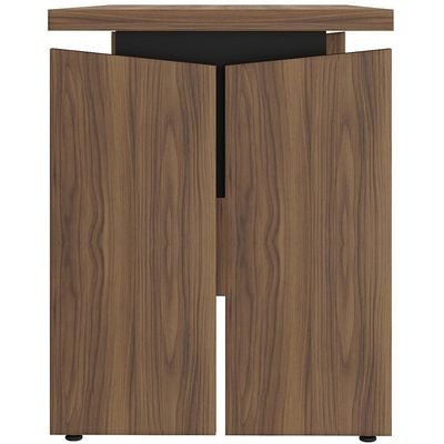 Mesa Para Escritório Home Office 145cm Unik A02 Nogal Preto - Lyam Decor