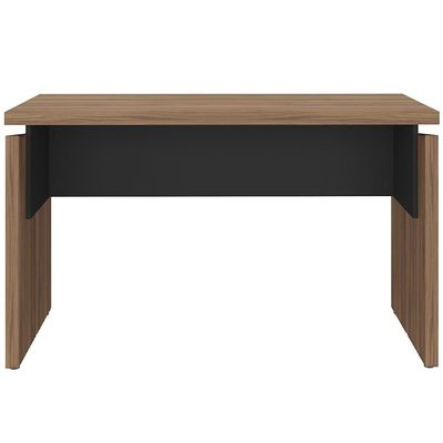 Mesa Para Escritório Home Office 145cm Unik A02 Nogal Preto - Lyam Decor