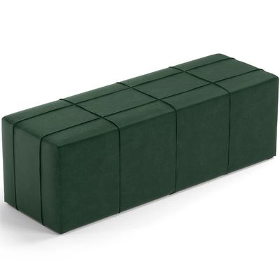 Kit Cabeceira Cama Box Casal 140cm com Calçadeira Roma W01 Couríssimo Verde - Lyam