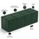 Kit Cabeceira Cama Box Casal 140cm com Calçadeira Roma W01 Couríssimo Verde - Lyam