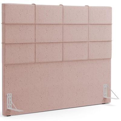Kit Cabeceira Cama Box Casal 140cm com Calçadeira Roma W01 Linho Rosê - Lyam