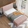 Kit Cabeceira Cama Box Casal 140cm com Calçadeira Roma W01 Linho Rosê - Lyam