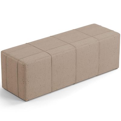 Kit Cabeceira Cama Box Casal 140cm com Calçadeira Roma W01 Linho Bege Escuro - Lyam
