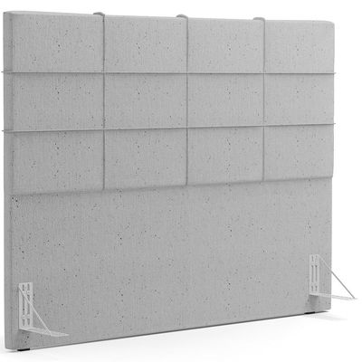 Kit Cabeceira Cama Box Casal 140cm com Calçadeira Roma W01 Linho Cinza - Lyam