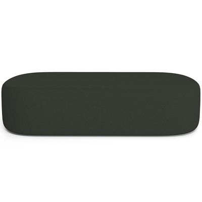 Kit 02 Puffs Decorativos Orgânicos Para Living Quarto 140cm Doha W01 Linho Verde Musgo - Lyam Decor