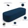 Cabeceira Cama Box King 195cm Lanna com Puff Recamier Doha W01  Suede Azul Marinho - Lyam Decor