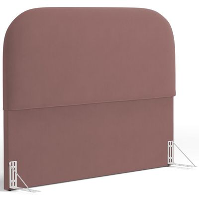 Cabeceira Cama Box Queen 160cm Orgânica Lanna W01 Suede Rosê - Lyam Decor