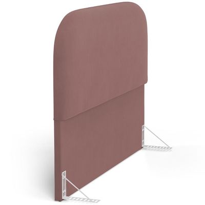 Cabeceira Cama Box Queen 160cm Orgânica Lanna W01 Suede Rosê - Lyam Decor