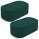 Kit 02 Puffs Decorativos Orgânicos Para Living Quarto 100cm Doha W01 Bouclê Verde - Lyam Decor