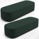 Kit 02 Puffs Decorativos Orgânicos Para Living Quarto 195cm Doha W01 Suede Verde Musgo - Lyam Decor