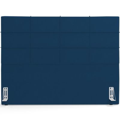 Cabeceira Cama Box Casal 140 cm Roma W01 Suede Azul Marinho - Lyam