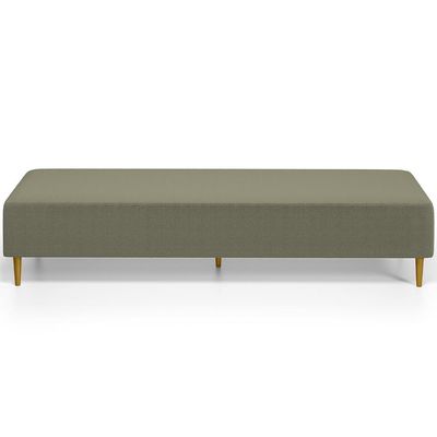 Kit 02 Puffs Decorativo Sala de Estar Bali W01 Pés Palito 170x60cm Bouclê Oliva - Lyam Decor
