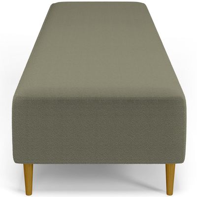 Kit 02 Puffs Decorativo Sala de Estar Bali W01 Pés Palito 170x60cm Bouclê Oliva - Lyam Decor