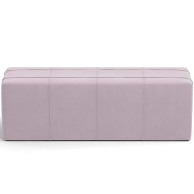 Puff Decorativo Living Sala de Estar 160 cm Roma W01 Suede Rosê - Lyam