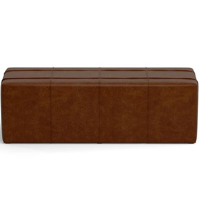 Puff Decorativo Living Sala de Estar 195 cm Roma W01 Couríssimo Marrom - Lyam