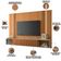 Painel Para TV 85 Pol com Bancada Suspensa e LED Zurick B01 Cinamomo Off White - Lyam Decor