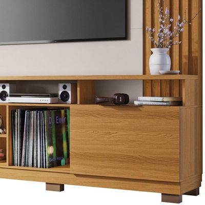 Estante Home Theater Para TV 55 Pol 160cm Arturo B01 Cinamomo Off White - Lyam Decor