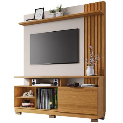 Estante Home Theater Para TV 55 Pol 160cm Arturo B01 Cinamomo Off White - Lyam Decor