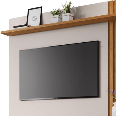 Estante Home Theater Para TV 55 Pol 160cm Arturo B01 Cinamomo Off White - Lyam Decor