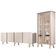 Kit Aparador Buffet Bar Living Santiago com Cristaleira Adega Síria B01 Off White - Lyam