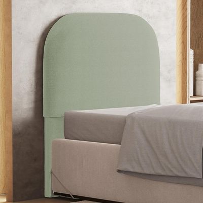 Cabeceira Cama Box 100cm Orgânica Lanna W01 Bouclê Oliva - Lyam Decor