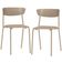 Kit 02 Cadeiras Empilhável Fixa Atom F02 Base Aço Nude - Lyam Decor