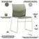 Kit 06 Cadeiras Empilhável Fixa Link F02 Base Aço Verde - Lyam Decor