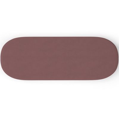 Kit 02 Puffs Decorativos Orgânicos Para Living Quarto 195cm Doha W01 Suede Rosê - Lyam Decor