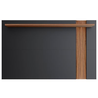 Painel Para TV 70 Pol Extensível 180cm Lara C04 Preto Fosco Noce Milano - Lyam Decor