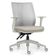 Cadeira de Escritório Giratória Diretor Flow F02 Base Cinza Sintético Bege - Lyam Decor